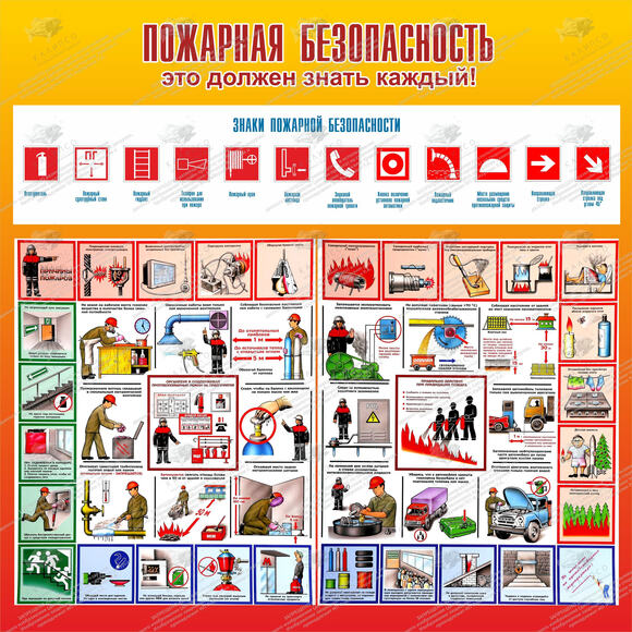 Стенд "Пожарная безопасность" (1х1 м, Премиум)
