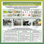 Стенд "Безопасность в быту № 2" (1х1 м, Эконом)