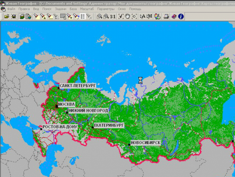 Живая География 2.0. Цифровые географические карты. Лицензия на класс расш. (30)