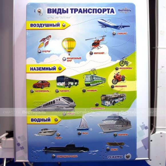 Стенд тактильно-звуковой «Виды транспорта»