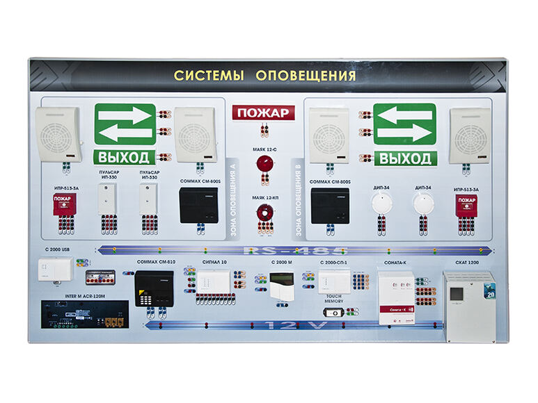 Интерактивный демонстрационно-тренажерный стенд "Системы оповещения"