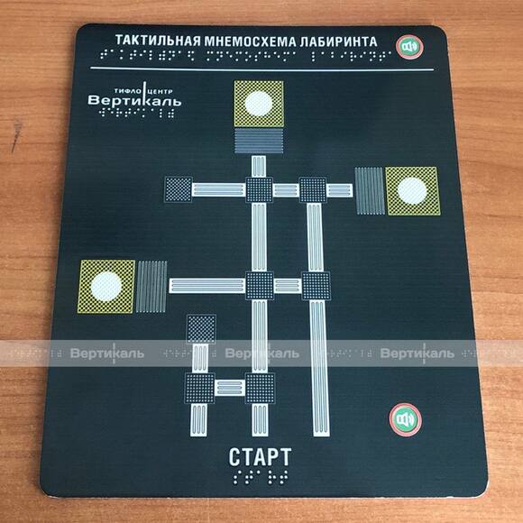 Тактильная мнемосхема лабиринта для квеста "Вслепую"