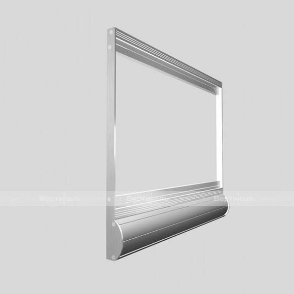 Система модульной таблички "VERTICAL", информационная, двухсекционная, с наклонной поверхностью, AL,