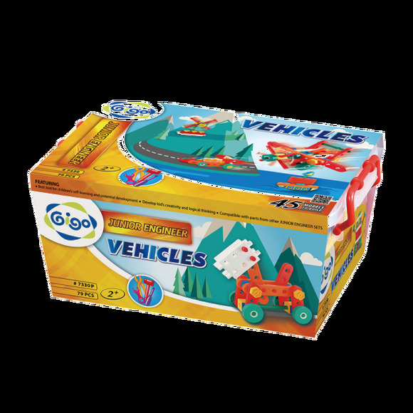 Юный инженер JUNIOR ENGINEER- VEHICLES 79 PCS/SET / Юный инженер, 2+