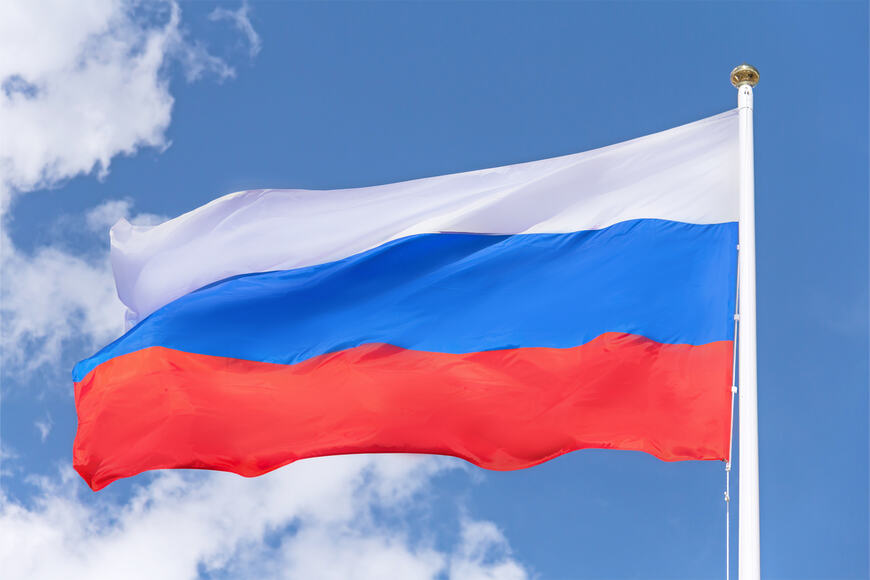 1.1.1. Государственный флаг России на напольном флагштоке/мачте (838-Приказ)