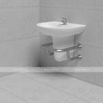 Поручень опорный для защиты слива раковины, нержавеющая сталь, D38 мм