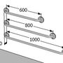 Поручень для МГН ПЛ-1-П0-С2-D38, 800 мм