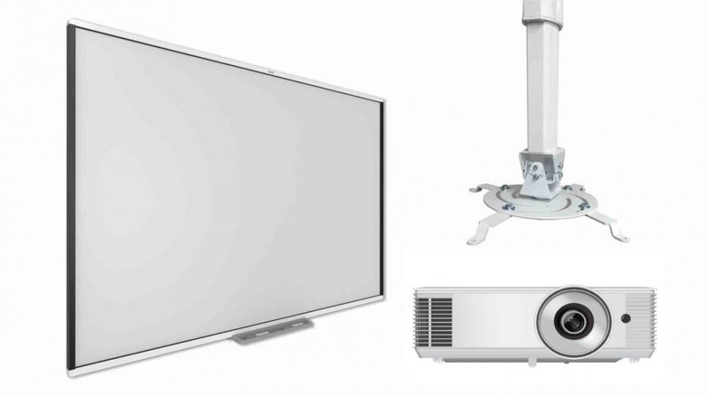Комплект: интерактивная доска SMART SBM787V с короткофокусным проектором EXD203STW и креплением DSM-