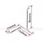 Поручень опорный для ванны, трехопорный, правый, нержавеющая сталь с полиамидными окончаниями, D32 м