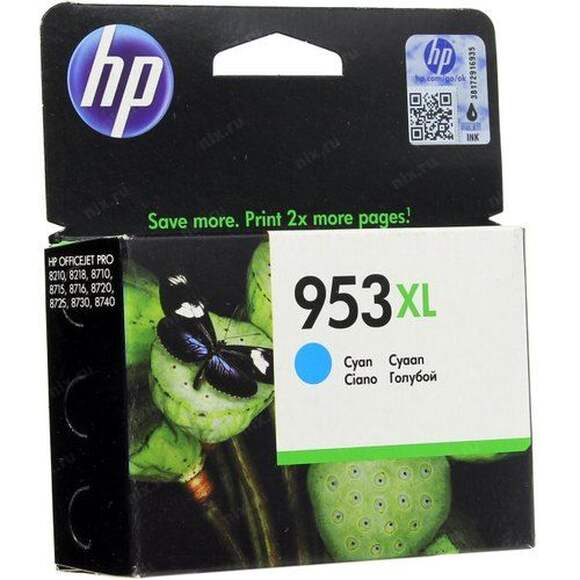 Картридж HP 953XL, голубой [f6u16ae]