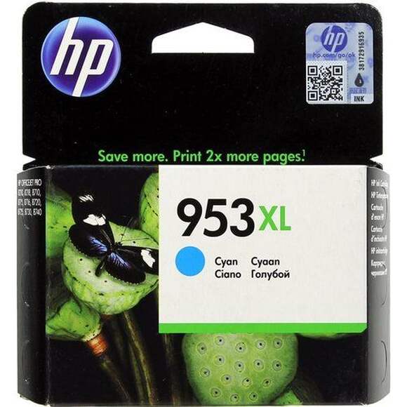 Картридж HP 953XL, голубой [f6u16ae]